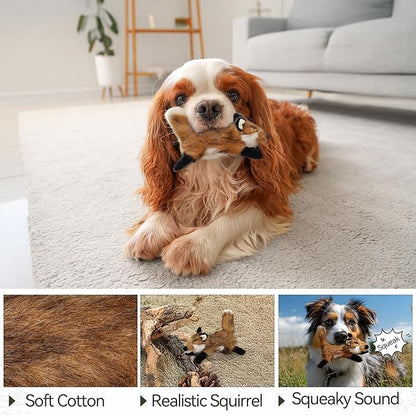 ALL FOR PAWS Squeaky Doy Toy, Fox Dog Toy for Small Medium Large Breed, Puppy Fetch Toy with Squeaker, Plush Chew Dog Toy, 10.2 x 7.9 x 4.7 inches - Classic S
