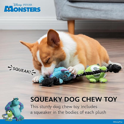 Disney for Pets Pixar’s Monsters, Inc. Rope Pet Toy, 12in Pixar Dog Toys | Rope Tug Toy for Dogs Inspired by Mike and Sulley from Pixar’s Monsters, Inc.