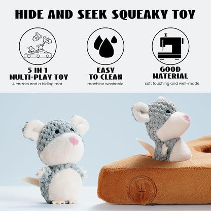 Nocciola Hide & Seek Interactive Dog Toys - Squeaky Toys for Small to Medium Dogs, Keeps Them Busy, Reduces Boredom