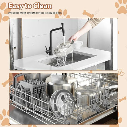 Metal Puppy Slow Feeder Bowl Stainless Steel Non-Slip Dog Food Bowls, Fun Bloat Stop Pet Bowls Dogs Water Bowl for Small & Medium Sized Dogs to Slow Down Eating (C)