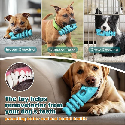 KADTC 2 in 1 Extra-Large Size Durable Dog Bully Stick Holder and Indestructible Fish Bone Chew Toy for Medium/Large Aggressive Chewers Breed Dogs