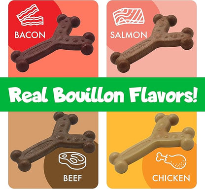 Chew'ems Durable Chewy Dog Toys | Long-Lasting & Flavorful Chew Dog Toys, Large Dog Breeds | Beef-Flavored, Large Dogs