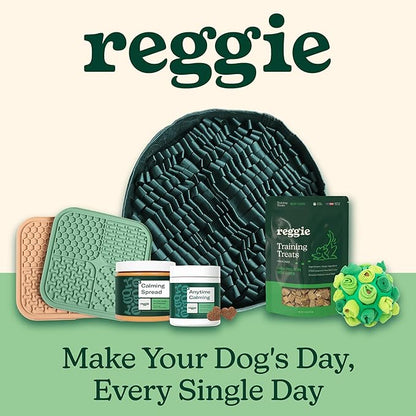 Reggie Stimulating Feeding Mat for Dogs, for Dog Calming Support, Reducing Speed Eating, and Mental Stimulation, 20" Large Diameter, Bark Brown