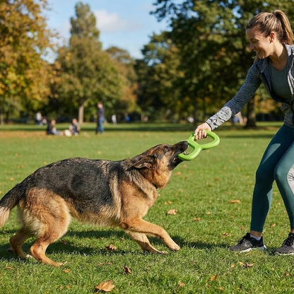Eco Rubber Natural Tugger – Large Dog Tug Toy – 100% Natural Rubber, Durable & Eco-Friendly – Safe Chew and Fetch Toy for Interactive Play & Training