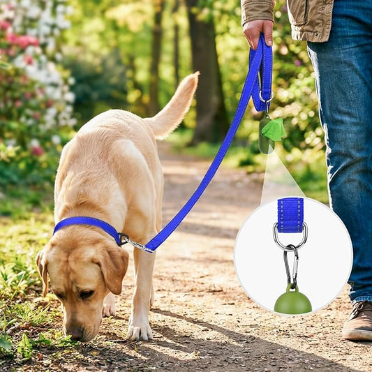 Joytale Dog Leash, 6 FT Double-Sided Reflective, Padded Handle Nylon Heavy Duty Leashes for Small Dogs Walking, Navy Blue
