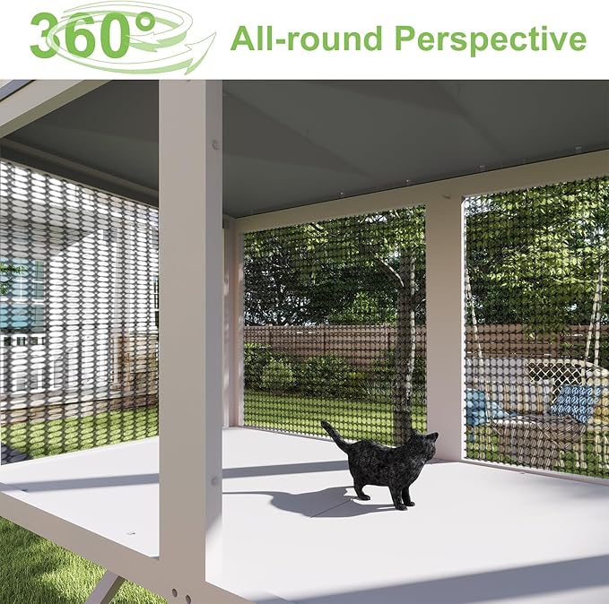 46.8" L Cat Window Box,Outdoor Enclosure for Indoor Cats,Wooden Window Catio for 1-3 Cats,Cat Wall-Mounted Perch Suitable for Wooden & Cement Wall for Sunbathing,Napping,Overlooking