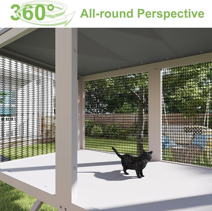 46.8" L Cat Window Box,Outdoor Enclosure for Indoor Cats,Wooden Window Catio for 1-3 Cats,Cat Wall-Mounted Perch Suitable for Wooden & Cement Wall for Sunbathing,Napping,Overlooking