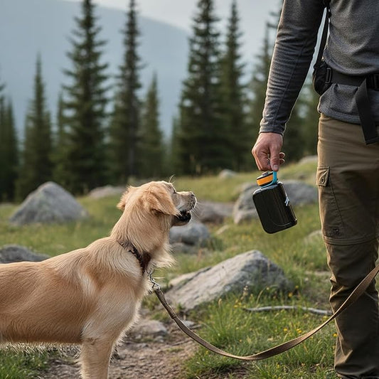 OllyDog OllyBottle, Dog Water Bottle with Detachable Bowl, No Spill Travel Bottle for Dogs, Wide Drinking Cup, BPA-Free Tritan, Easy Clean, Convenient for Walking & Hiking (600ML, Chromatic)