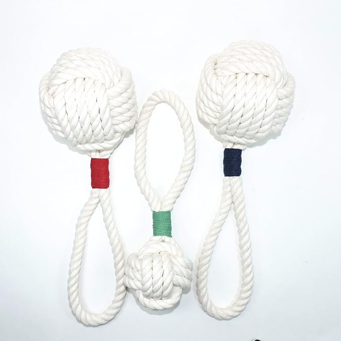 Nautical Knot Ball Cotton Rope Dog Toy