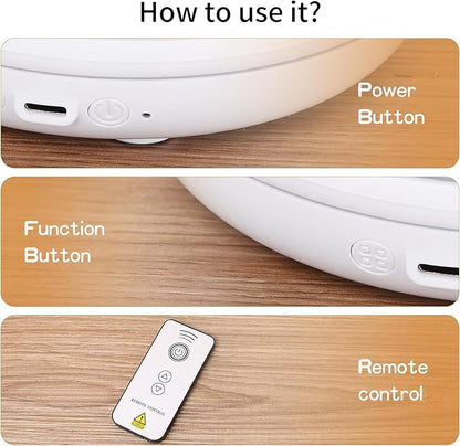 Interactive Cat Toy for Indoor Cats – Rechargeable Hide & Seek Toy for Bored Adult Cats, Touch Activated, Fluttering Feather & Butterfly, 360° Random Motion, Remote Control – Starry Night Design