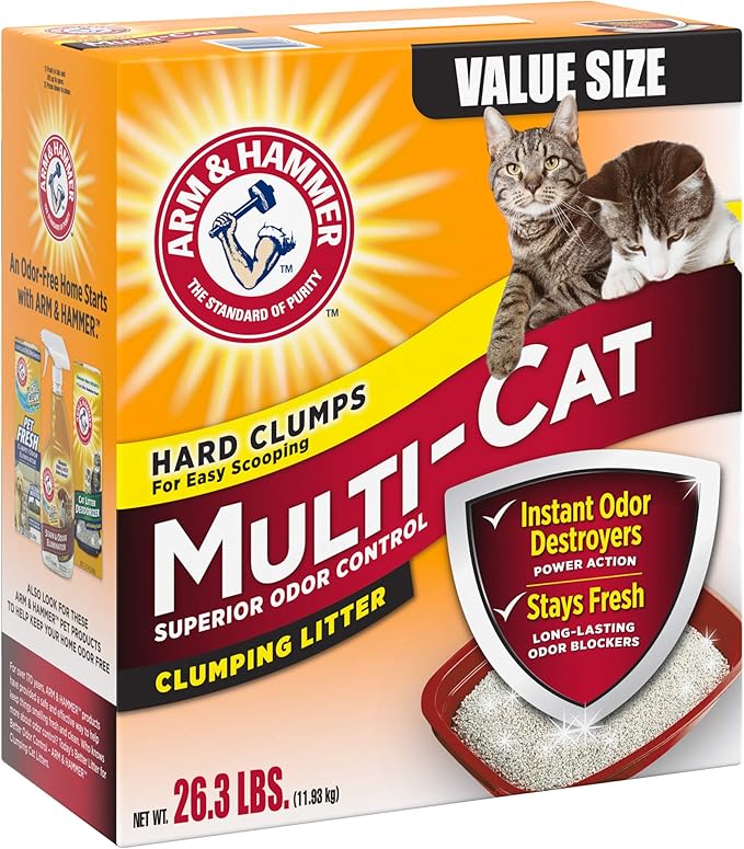 Arm & Hammer MultiCat Clumping Litter, Scented 26.3lb