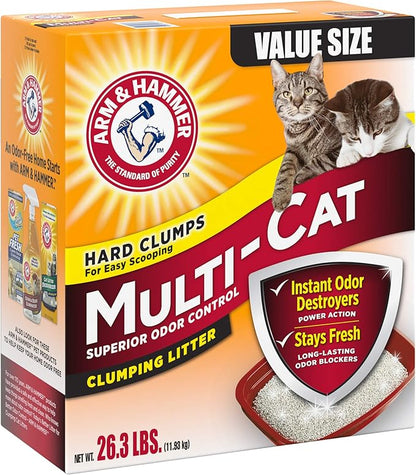 Arm & Hammer MultiCat Clumping Litter, Scented 26.3lb
