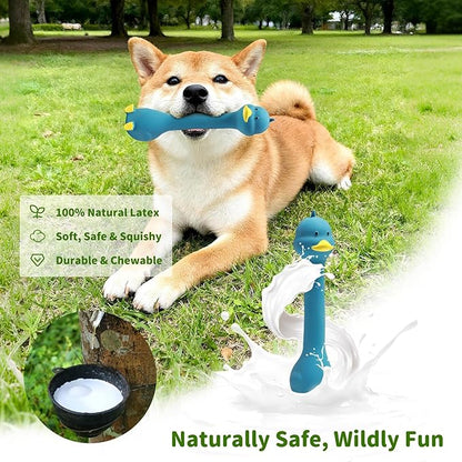 Latex Squeaky Dog Toys, 3 Pack Soft Rubber Dog Chew Toys, 8.7" Standing Stick Animal Pet Toy to Keep Them Busy, Interactive Fetch Squeak Toy for Puppy Small Medium Dogs