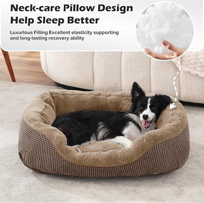 INVENHO Dog Bed Medium Size, Orthopedic Warming Soft Calming Sleeping Durable with Anti-Slip Bottom