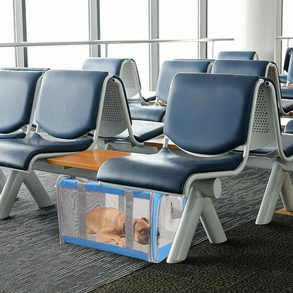 ATVobi Portable Cat Carrier for Small to Large Cats - Soft, Airline Approved, Blue
