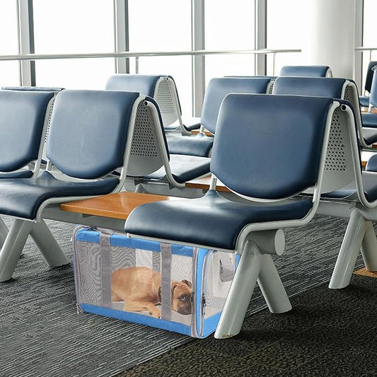 ATVobi Portable Cat Carrier for Small to Large Cats - Soft, Airline Approved, Blue