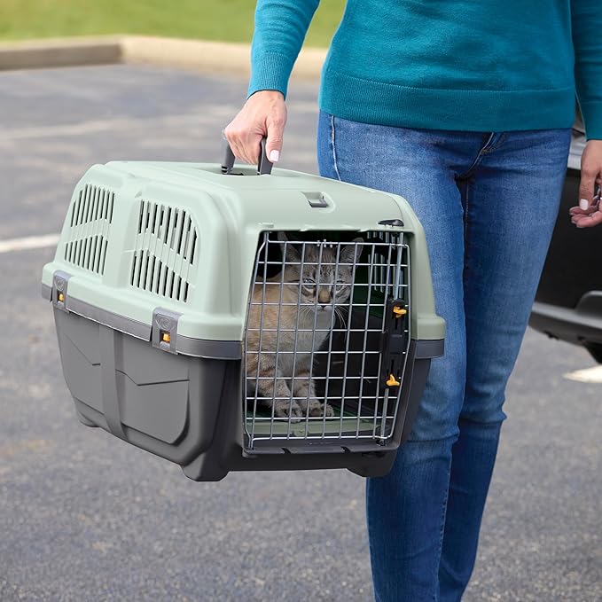 Midwest Homes for Pets Skudo 24” Plastic Cat Carrier with Integrated Litter pan