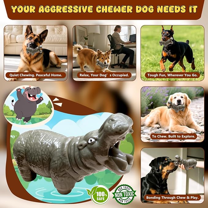 Dog Chew Toys for Aggressive Chewers,Indestructible Toy for Large Dogs,Tough Dog Toys to Keep Them Busy & Reduce Boredom for Medium, Large Dogs