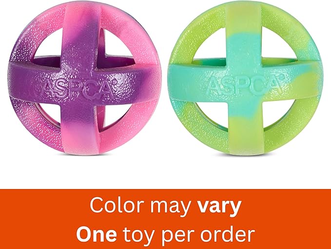 ASPCA Heavy Duty Cage Ball Dog Toy – Scented Rubber Chew Toy for Power Chewers – Durable & Safe TPR Material – Indoor & Outdoor Fetch Play
