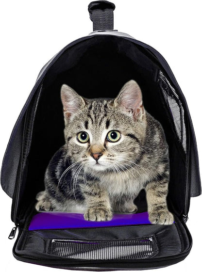 Pawer 18” x 11”x 11” Soft-Sided Foldable Airline Approved Pet Carrier for Cat, Puppy and Small Dog, Washable 600D Oxford Fabric, with Handle and Strap for Carry, Multiple Colors Available