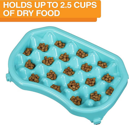 Neater Pet Brands Neater Slow Feeder Dog Bowls, Slows Down Fast Eaters to Help Digestion & Prevent Overeating, Non-Slip Food Bowl, BPA-Free, Holds 2.5 Cup of Food for Small to Medium Breed or Puppy