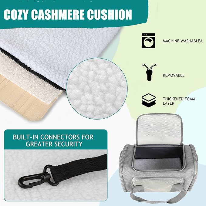 Top tasta Dog Cat Carrier Pet Carriers for Small Medium Large Cats Dogs Carrier Soft Sided Small Puppy Dog Carrier Portable Foldable Airline Approved Dog Cat Travel Carrier Grey Medium