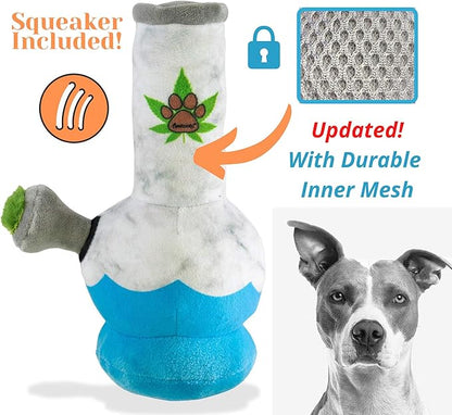 Nestpark Puppy Chiefer 3000 - Funny Dog Toys - Plush Squeaky Weed for Medium, Small and Large - Cute Dog Gifts for Dog Birthday - Cool Stuffed Dog Toys