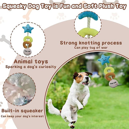 1PC Squeaky Dog Toys to Keep Them Busy Squeaky Dog Toys with Soft Fabric, for Small, Medium, and Large Dogs for Daily Interaction, Companion Training (Star)