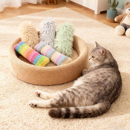 Cat Toys Pillows 6Pcs Catnip Kicker Toys for Cats Promotes Kitty Exercise