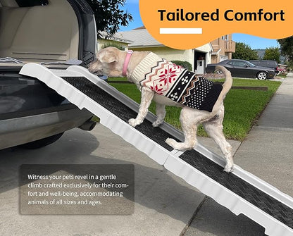 PawStep 50893 Pet Ramp with Soft Traction – Lightweight Portable Dog & Cat Ramp for Beds, Couches, Cars & SUVs, Non-Slip Surface for Senior & Small Pets