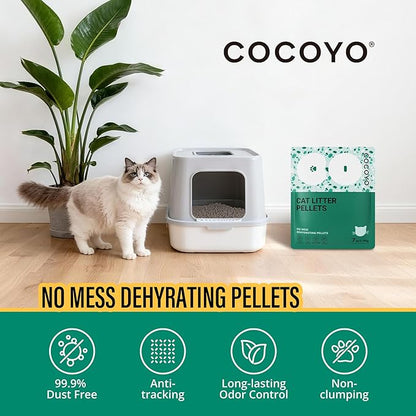 COCOYO Cat Litter Pellets, Zeolite, Long-Lasting Odor Control Non-climping, 7 Lbs Pack
