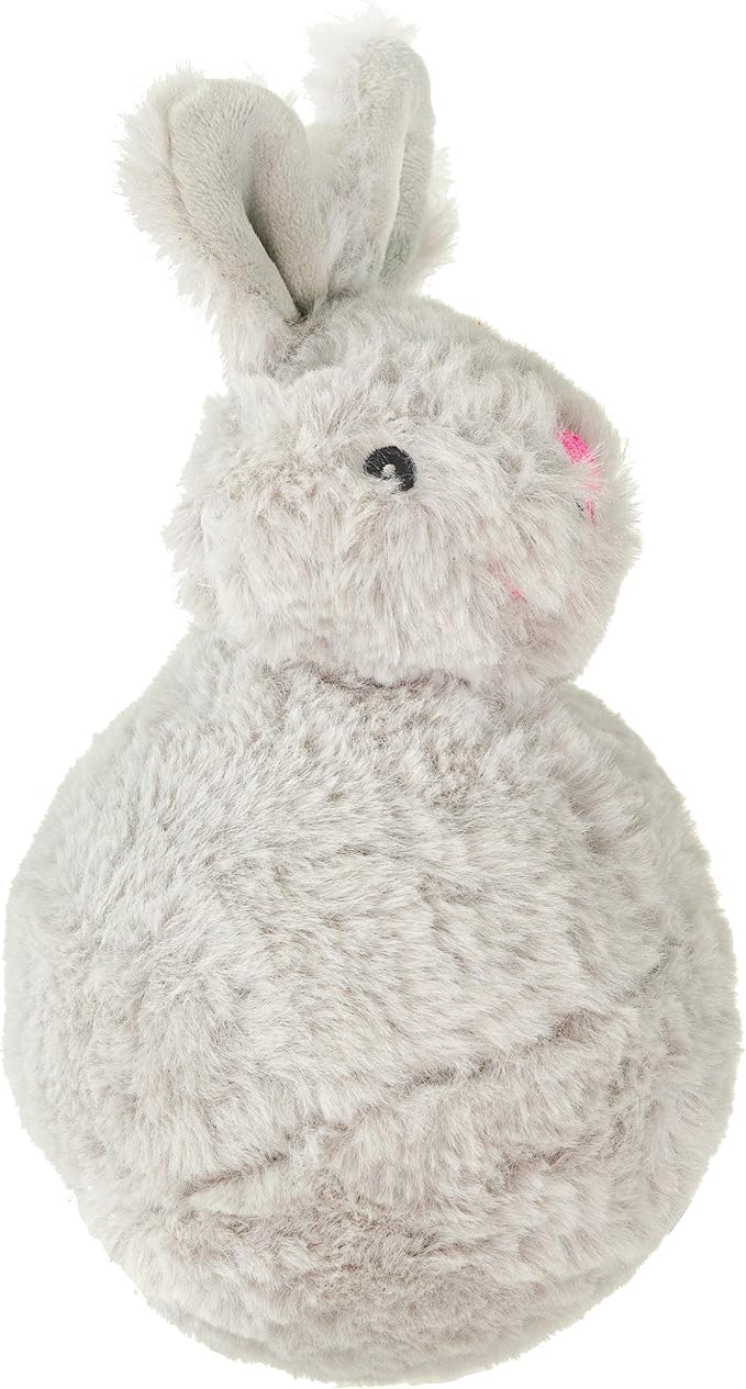 Giftable World 7.5 Inch Plush Pet Toy Bunny with 5 Inch Squeaky Bouncy Ball and Crinkle Ears (7" Tripper Bunny)