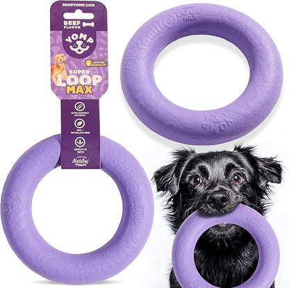 Yomp SuperLoop Max Dog Chew Ring Toy – Durable, Dishwasher Safe, for Active Play, Tug, Fetch & Chew, Freezer Safe for Teething Relief, Made of Non-Toxic, All-Natural Rubber
