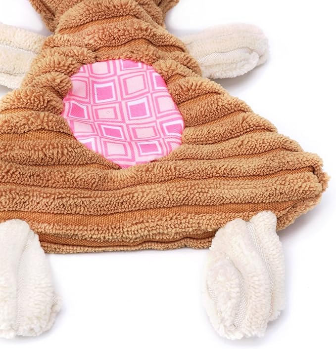 Comtim No Stuffing Dog Toys with Squeaker, Durable Dog Chew Toys, Small Dogs & Puppies, Rabbit & Elephant