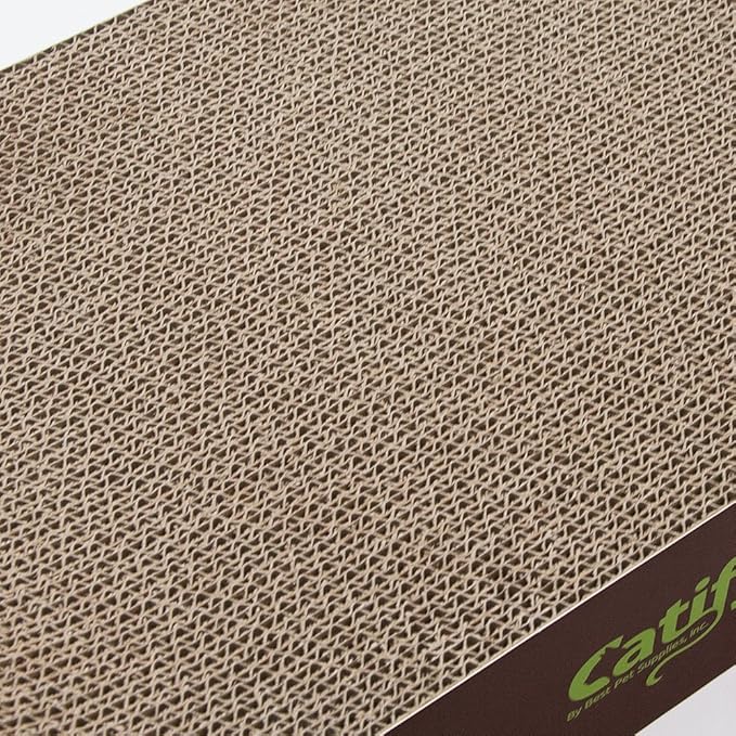 Best Pet Supplies Catify Cat Scratcher, Fun Interactive Scratchers, Posts, Poles, Claw Safe, Furniture Saver Indoor Play Support Natural Cat Behaviors Heavy Duty - Lounger I, 22.875 x 10.25"
