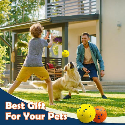 Dog Balls Indestructible Tennis for Dogs Durable Bouncy Dog Toy for Aggressive Chewers Interactive Dog Toys for Water Toy Fetch Balls 2 Pack