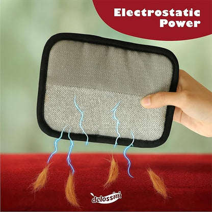 Pet Hair Removal Glove, Reusable Electrostatic Pet Hair Remover Glove for Cat & Dog, Washable 4 Finger Upgraded Version Pet Hair Mitt for Couch, Furniture, Car Seat - 2 PCS