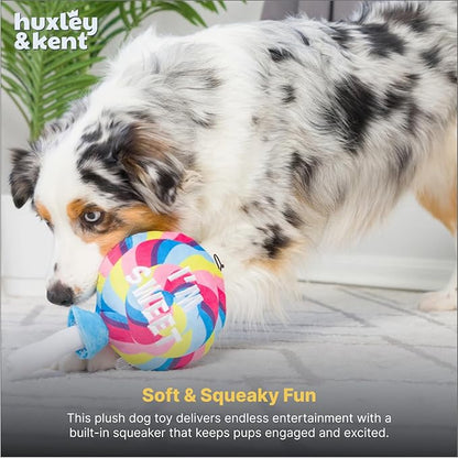 Huxley & Kent Funny Dog Toy w/Squeaker – Power Plush Squeaky Dog Toys for Small, Medium & Large Dogs – Soft Stuffed Animal for Indoor Play & Fetch - I'm Sweet Lollipop, Large
