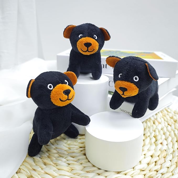 Bear Plush Dog Toy Squeaky Toy, Interactive Hide and Seek Replacement Dog Toys for Small & Medium Dogs (3Pcs Squeaky Bear)