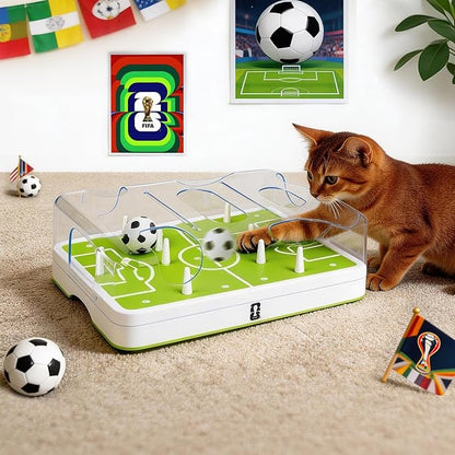 Official FIFA World Cup 2026 Edition - Interactive Cat Puzzle Feeder & Slow Feed Toy – Mental Stimulation Treat Dispenser Maze for Indoor Cats, Enrichment & Cat Food Toy, Football Fan Gift