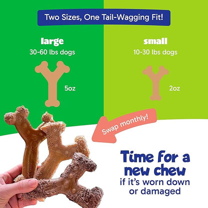 Chew'ems Durable Chew Toys for Small Dogs | Long-Lasting & Flavorful Chew Dog Toys, Small Dog Breeds | Salmon-Flavored