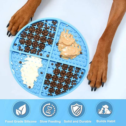 Bangp Silicone Dog & Cat Lick Mat and Slow Feeder,Extends Mealtime for Fast Eaters and Reduces Anxiety,Heavy-Duty Design,Dishwasher Safe,Perfect for Yogurt,Treats,Peanut Butter