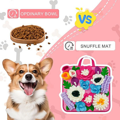 Snuffle Mat for Dogs Sniffing Feeding Mat for Small and Medium Breed Dogs and Cats Non-Slip/Portable/Durable Interactive Puzzle Pet Puppies Toys Encourages Natural Foraging Skills