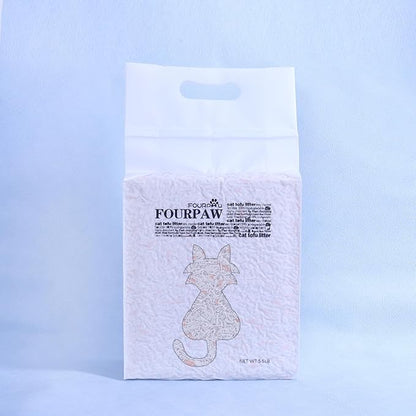 Tofu Cat Litter Hilton Floral Scent 5.5 Lbs, Can Flush Down Toilets or drains, Low Tracking Cat Litter 1.8mm Pellets.