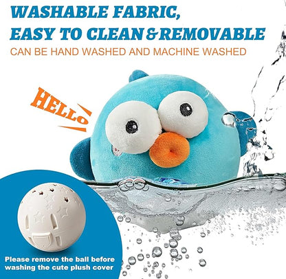 Dog Toys,Rechargeable Crinkle Chew Interactive Squeaky Toy with Jumping Music Moving Ball for Small Medium Large Breed Puppy Toys to Keep Pets Busy (Puffer)