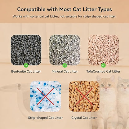 Self-Cleaning Cat Litter Box for Multiple Cats – Large Capacity, Open-Top Design with Enhanced Safety & Included Trash Bags (Upgraded Model)