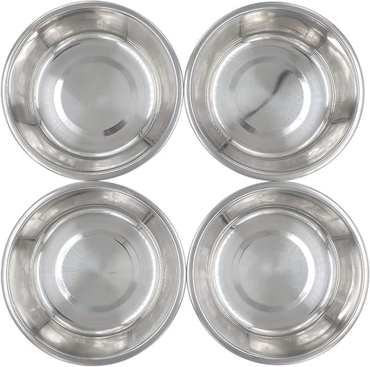 Stainless Steel Dog & Cat Bowls - 4-Pack