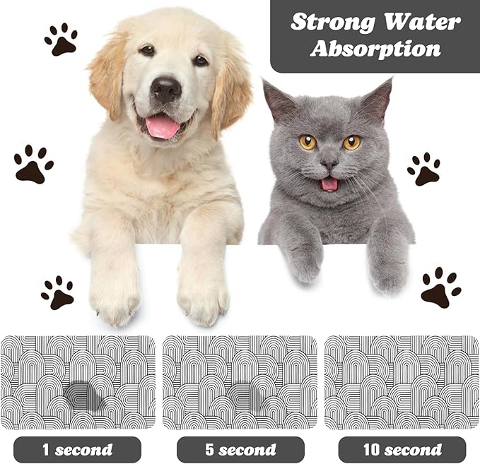 Bohemia Waterproof Pet Feeding Mats - 17 * 30 inch for Dogs and Cats