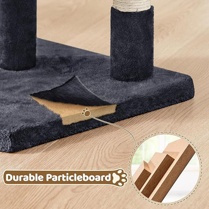 Yaheetech 23.5in Cat Tree Tower, Cat Condo with Sisal-Covered Scratching Posts, Cat House Activity Center Furniture for Kittens, Cats and Pets - Black
