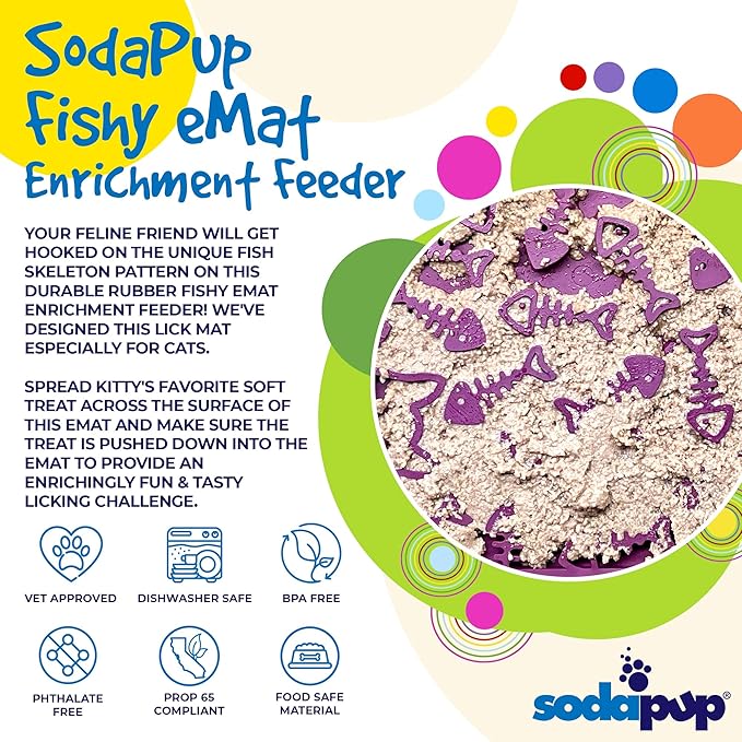 SodaPup Fun Enrichment Feeder, Rubber, Dog, Slow Feeder, 5" x 7"